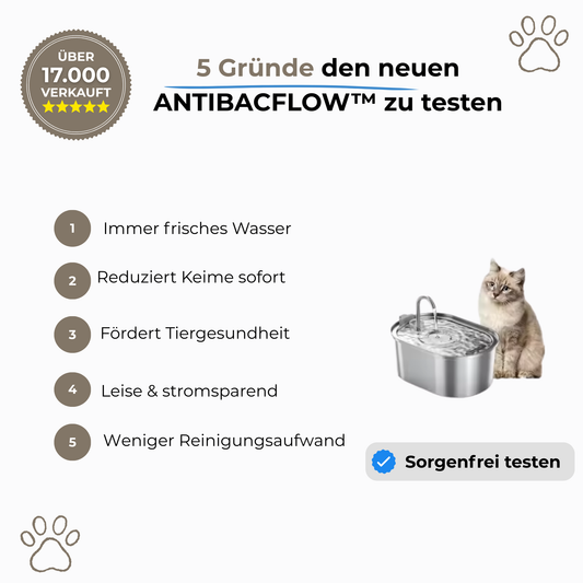 AntibacFlow™ – Für Wasser, das so rein bleibt wie ihre Zuneigung.