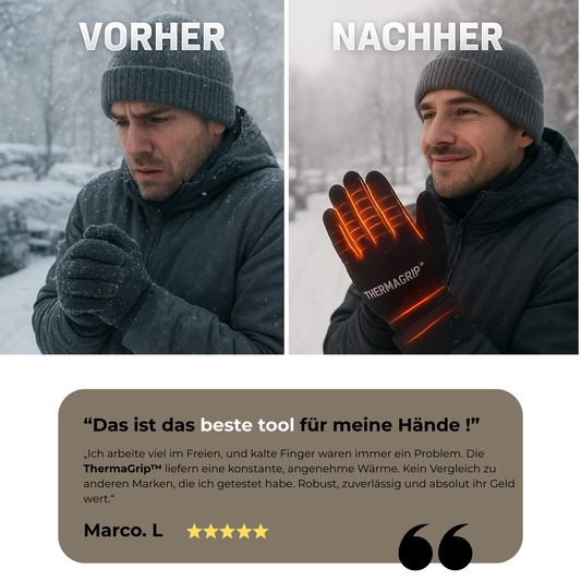 ThermaGrip™ – Spendet Wärme, die selbst Eisstürme zum Schweigen bringt.